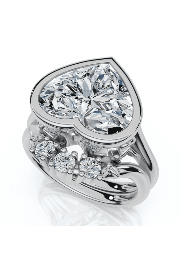 Pompeii Diamond Engagement Wedding Ring Set (F/G,VS1-VS2)