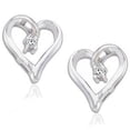thumbnail image 1 of Pompeii Diamond Heart Shape Earrings 14K White Gold (G-H,I2), 1 of 5