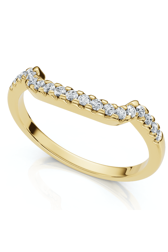 Pompeii Diamond Insert Wedding Guard Band 14k Gold or Palatinum Lab Grown EF/VS