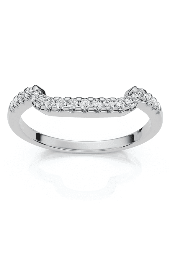 Pompeii Diamond Insert Wedding Guard Band 14k Gold or Palatinum Lab Grown EF/VS