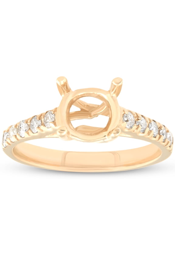 Pompeii Diamond Semi Mount Engagement Setting Mounting 14K Ring (G/H,I1)