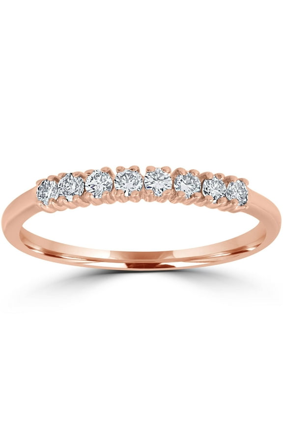 Pompeii Diamond Wedding Ring 14K Rose Gold (G-H,I1)
