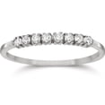 thumbnail image 1 of Pompeii Eight Stone Diamond Wedding Stackable Guard Band Ring 14K White Gold (G/H,I1-I2), 1 of 5