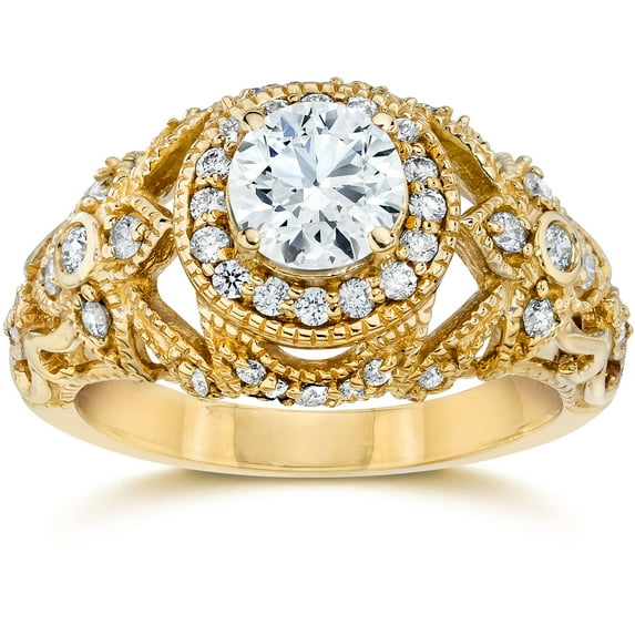 Pompeii Emery 1.00Ct Vintage Diamond Engagement 14K Yellow Gold (H/I,I1)
