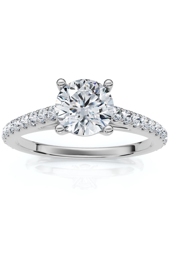 Pompeii 1.30Ct Diamond Engagement Ring 14k Gold Lab Grown (F/G,VS2-SI1)