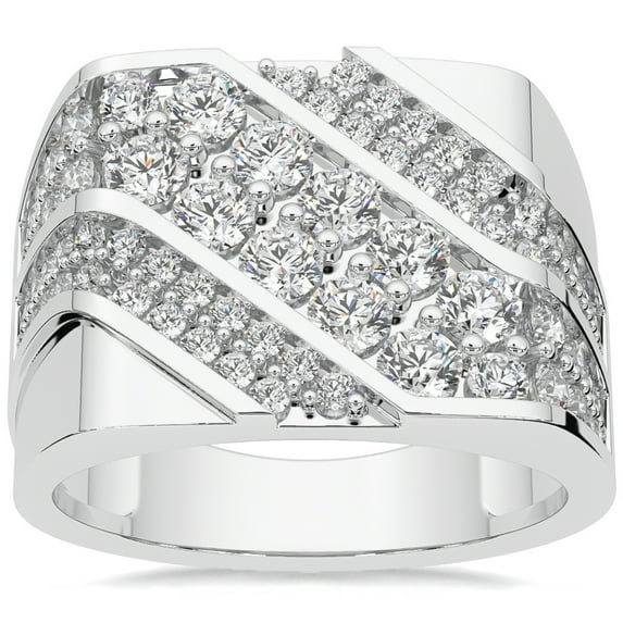 Pompeii 2 1/2Ct Men's Diamond Ring 10k Yellow Gold Lab Grown (F/G,VS2-SI1)