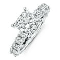 thumbnail image 1 of Pompeii G/VS 7.50Ct Princess Cut Diamond Eternity Engagement Ring 14k Gold Lab Grown, 1 of 5