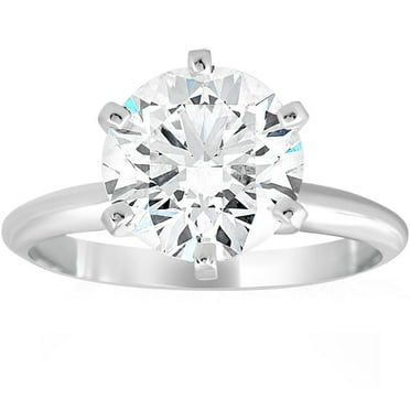 Pompeii Certified 3 Ct Diamond Solitaire Platinum Engagement Ring Lab Grown (FG,VS1-VS2)