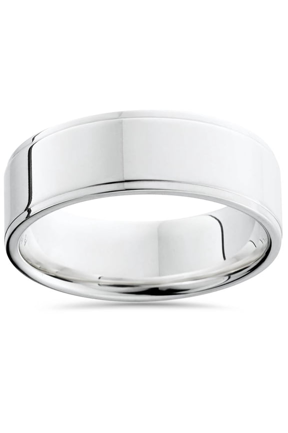 Pompeii Inlay Polished Band 950 Platinum (,)