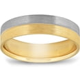 thumbnail image 1 of Pompeii Matte Finish Two Tone Wedding Band 14K Gold (,), 1 of 3
