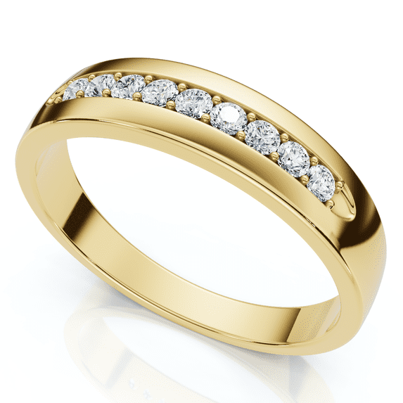 Pompeii Men's 1/4Ct Polished Diamond Wedding Ring Lab Grown (E/F,VS2-SI1)