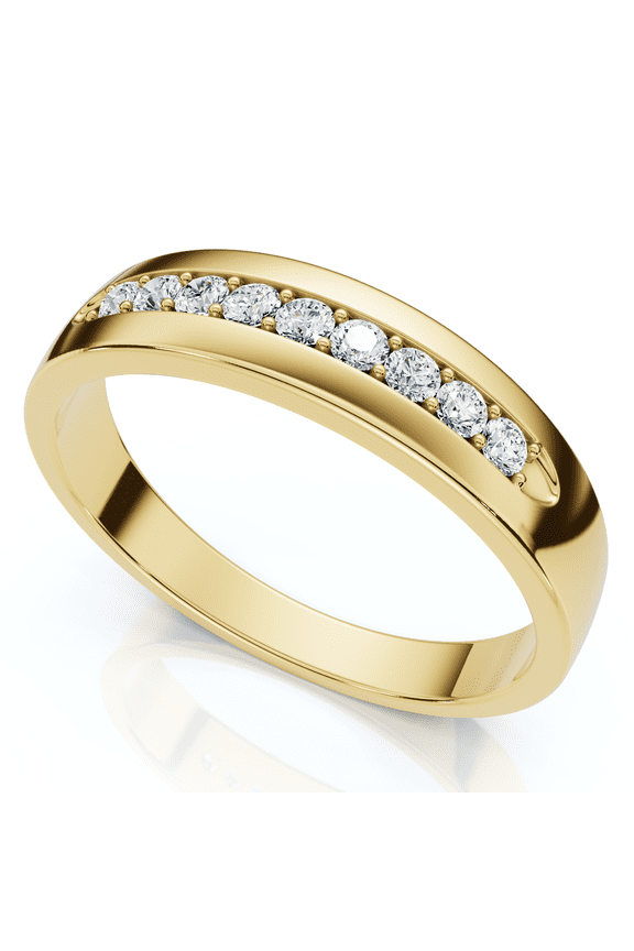 Pompeii Men's 1/4Ct Polished Diamond Wedding Ring Lab Grown (E/F,VS2-SI1)