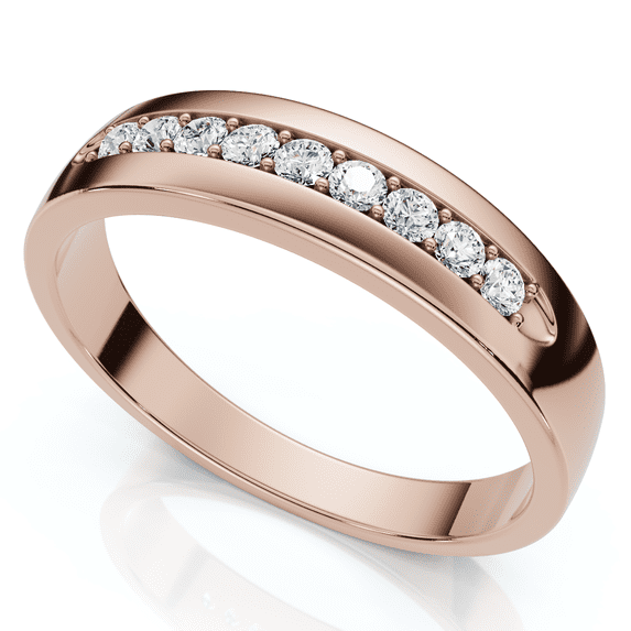 Pompeii Men's 1/4Ct Polished Diamond Wedding Ring Lab Grown (E/F,VS2-SI1)