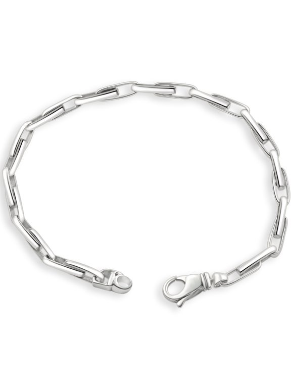 Pompeii Men's 14k Gold (15gram) or Platinum (26gram) 4mm Link Bracelet 8.5" (,)
