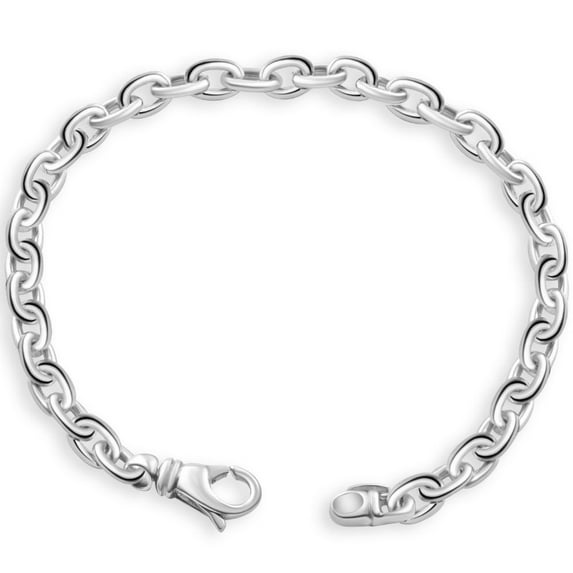Pompeii Men's 14k Gold (20gram) or Platinum (37gram) 5.5mm Link Bracelet 8.5" (,)