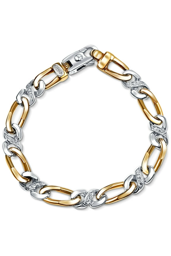 Pompeii Men's 14k Gold (31gram) or Platinum (50gram) 9mm Diamond Bracelet 8.5"