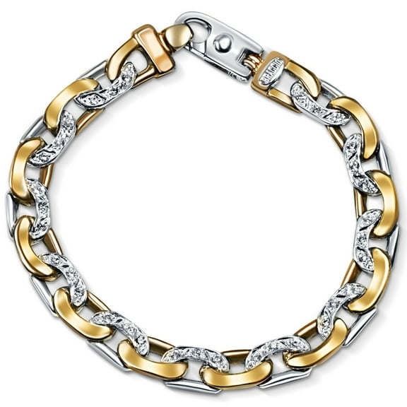 Pompeii Men's 14k Gold (41gram) or Platinum (77gram) 8.5mm Diamond Bracelet 8.5"