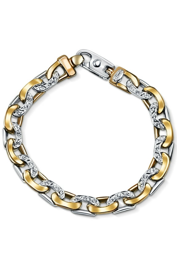 Pompeii Men's 14k Gold (41gram) or Platinum (77gram) 8.5mm Diamond Bracelet 8.5"