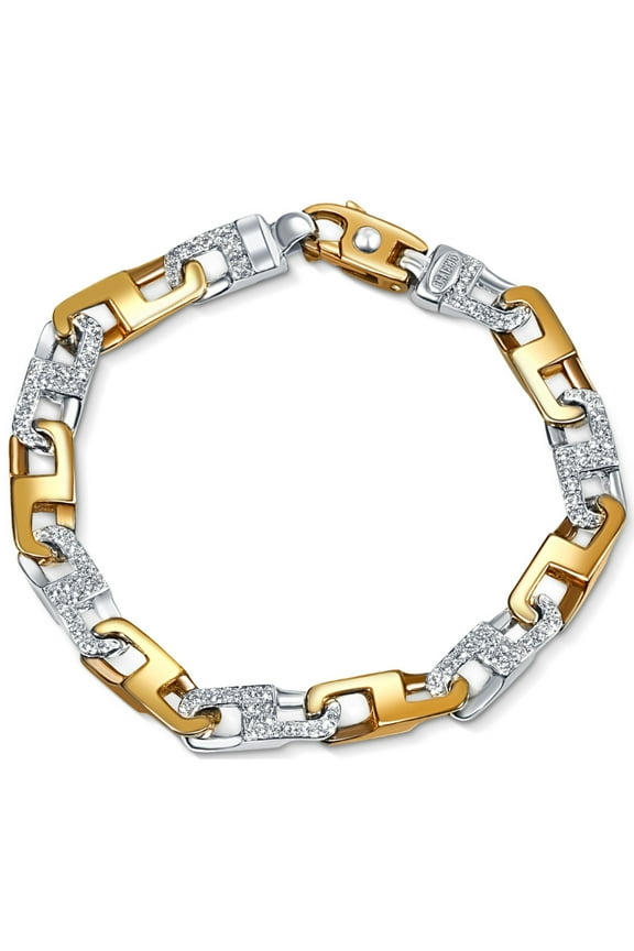 Pompeii Men's 14k Gold (45gram) or Platinum (72gram) 8.5mm Diamond Bracelet 8.5"