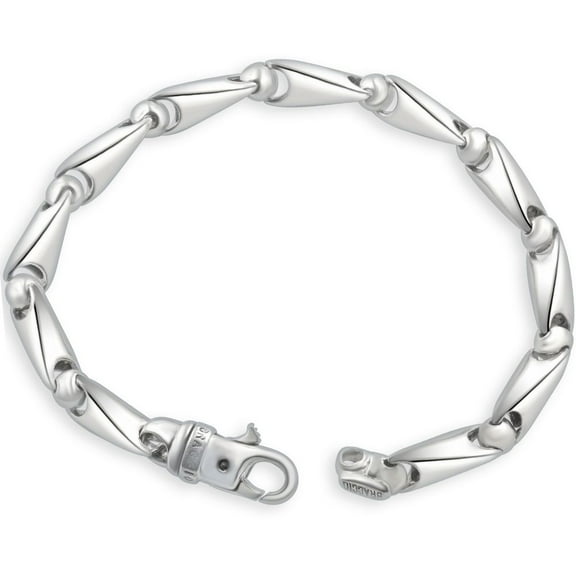 Pompeii Men's 14k Gold (46gram) or Platinum (86gram) 7.5mm Link Bracelet 8.5" (,)