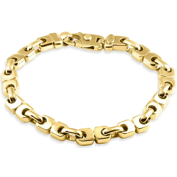 Pompeii Men's 14k Gold (54gram) or Platinum (87gram) 7mm Link Bracelet 8.5" (,)