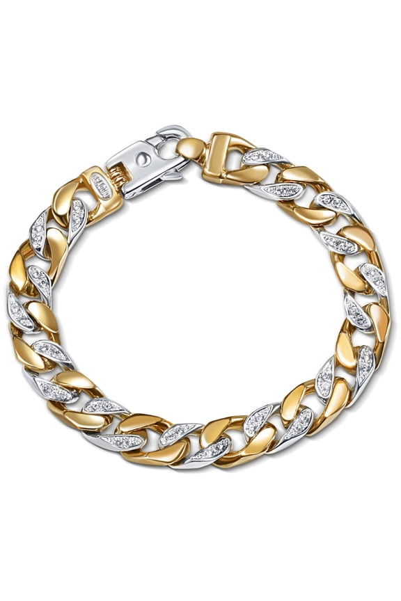 Pompeii Men's 14k Gold (57gram) or Platinum (107gram) 10mm Diamond Bracelet 8.5"