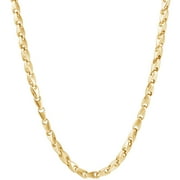 POMPEII3 Pompeii Men's Seed 14k Gold (72gram) or Platinum (135gram) 4.5mm Link Chain Necklace 24"