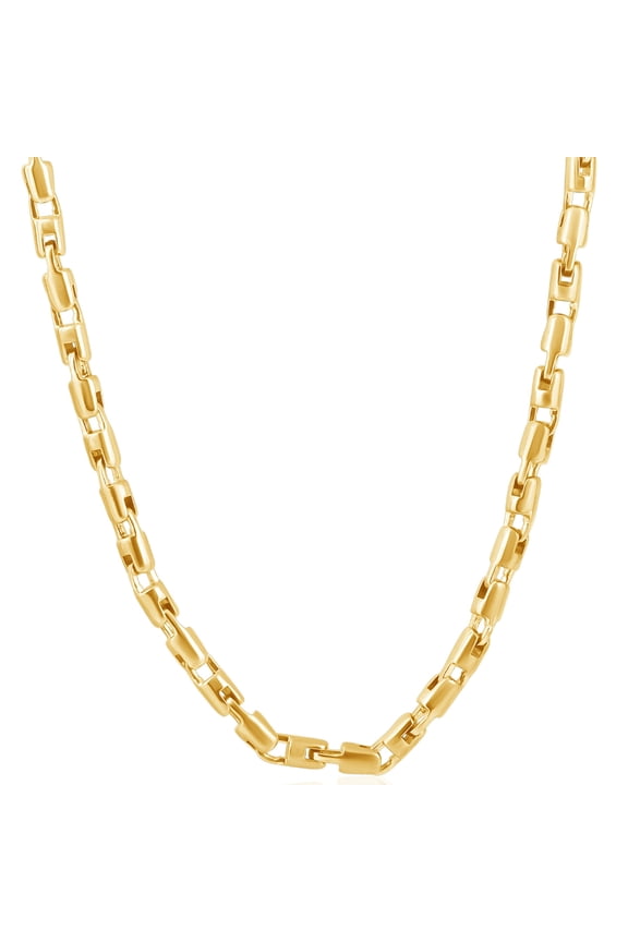 Pompeii Men's 14k Gold (95gram) or Platinum (157gram) 5.5mm Link Byzantine Chain Necklace