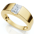 thumbnail image 1 of Pompeii Men's 1Ct Emerald Cut Diamond Wedding Anniversary Ring 14k Gold or Platinum, 1 of 4