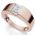 thumbnail image 1 of Pompeii Men's 1Ct Emerald Cut Diamond Wedding Anniversary Ring 14k Gold or Platinum, 1 of 4