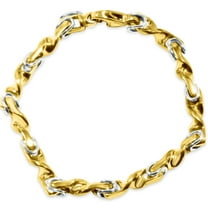 Pompeii Men's Byzantine Twisted Link 14k Gold (38gram) or Platinum (61gram) 6mm Bracelet
