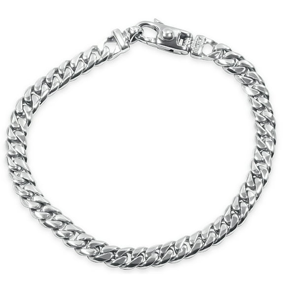 Pompeii Men's Cuban Link 14k Gold (29gram) or Platinum (46gram) 6.5mm Bracelet 8.5" (,)