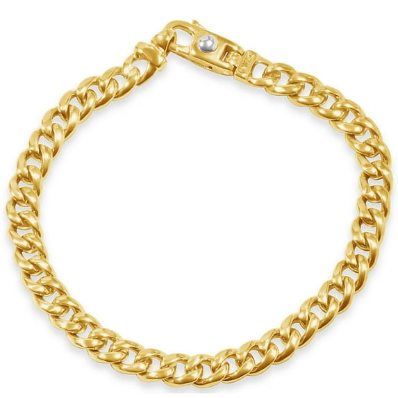 Pompeii Men's Cuban Link 14k Gold (32gram) or Platinum (49gram) 7mm Bracelet 8.5" (,)