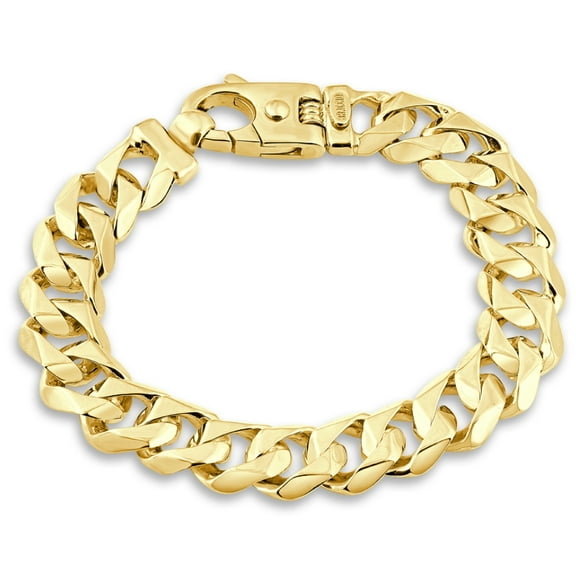 Pompeii Men's Cuban Link 14k Gold (74gram) or Platinum (119gram) 13.5mm Link Bracelet 9"