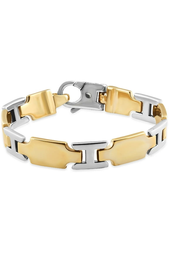 Pompeii Men's Cuff Link 14k Gold (79gram) or Platinum (127gram) 11.5mm Bracelet 8.5" (,)
