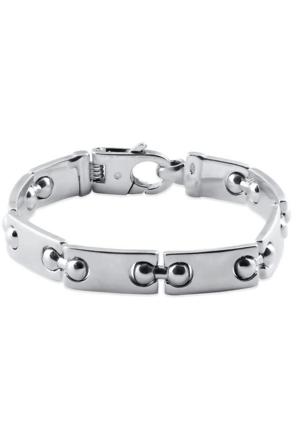 Pompeii Men's Cuff Link 14k Gold (99gram) or Platinum (160gram) 11.5mm Bracelet 9" (,)