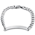 thumbnail image 1 of Pompeii Men's Cuffed Link 14k Gold (49gram) or Platinum (79gram) 8-10mm Bracelet 8.5" (,), 1 of 4