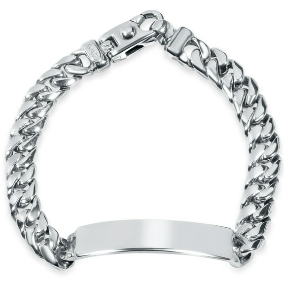 Pompeii Men's Cuffed Link 14k Gold (60gram) or Platinum (96gram) 8-11mm Bracelet 8.5" (,)