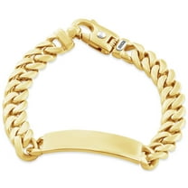 Pompeii Men's Cuffed Link 14k Gold (95gram) or Platinum (152gram) 11.5-1mm Bracelet 8.5"