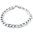 thumbnail image 1 of Pompeii Men's Curb Link 14k Gold (46gram) or Platinum (74gram) 9.5mm Bracelet 8" (,), 1 of 3