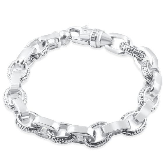 Pompeii Men's Designed Link 14k Gold (63gram) or Platinum (118gram) 11mm Bracelet 8.5" (,)