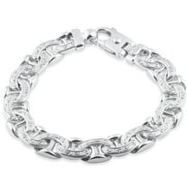 Pompeii Men's Designed Link 14k Gold (75gram) or Platinum (121gram) 12.5mm Bracelet 8.5"