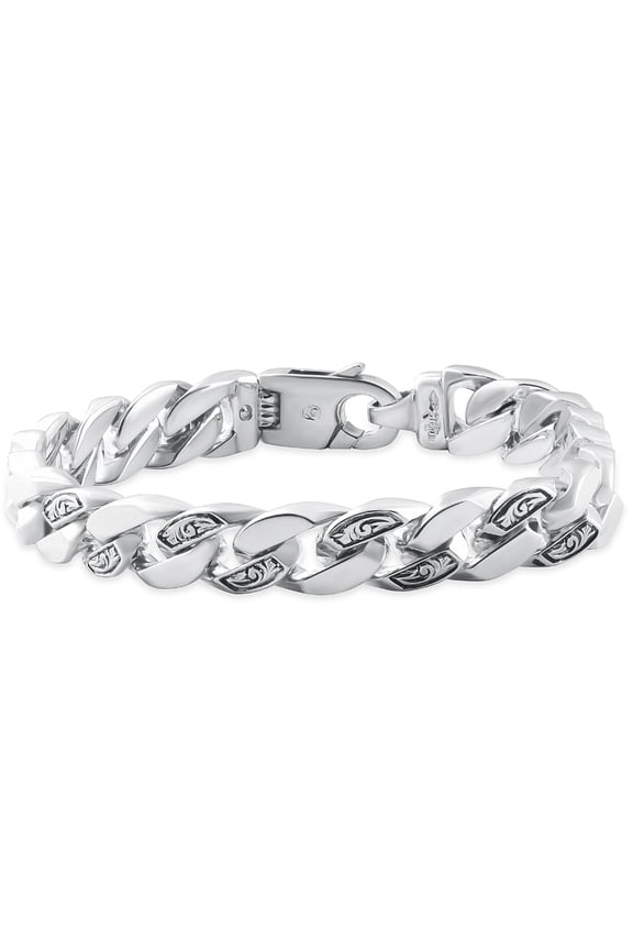 Pompeii Men's Designed Link 14k Gold (79gram) or Platinum (127gram) 10.5mm Bracelet 9.25