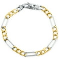 thumbnail image 1 of Pompeii Men's Figaro Link 14k Gold (12gram) or Platinum (19gram) 5.5mm Bracelet 8" (,), 1 of 4
