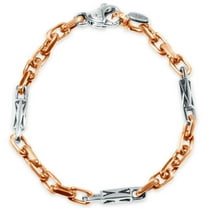 Pompeii Men's Figaro Link 14k Gold (24gram) or Platinum (38gram) 4-5.5mm Bracelet 8" (,)