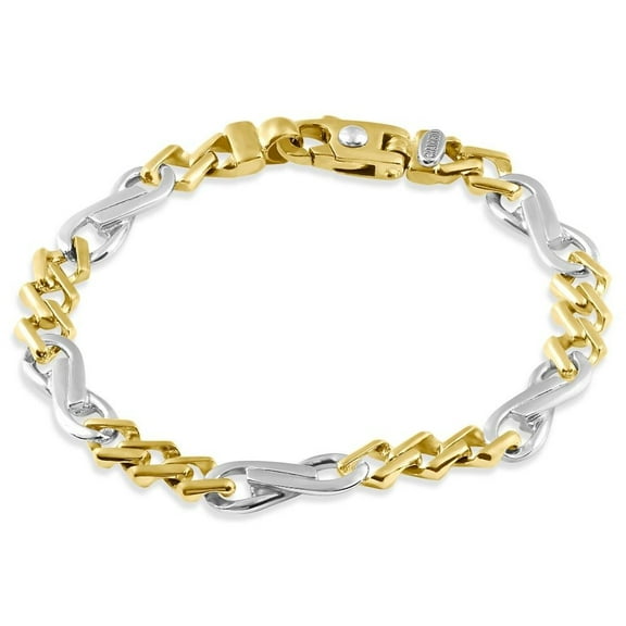 Pompeii Men's Figaro Link 14k Gold (40gram) or Platinum (65gram) 9.5mm Bracelet 8.25" (,)