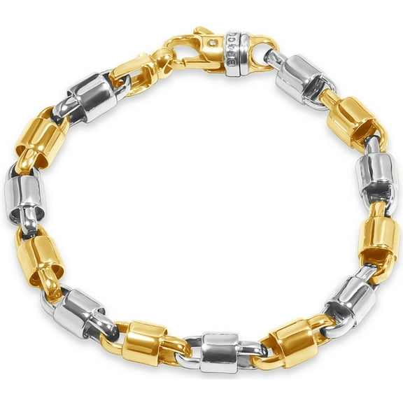 Pompeii Men's Heavy Designer Link 14k Gold (49gram) or Platinum (79gram) 8mm Bracelet 9"