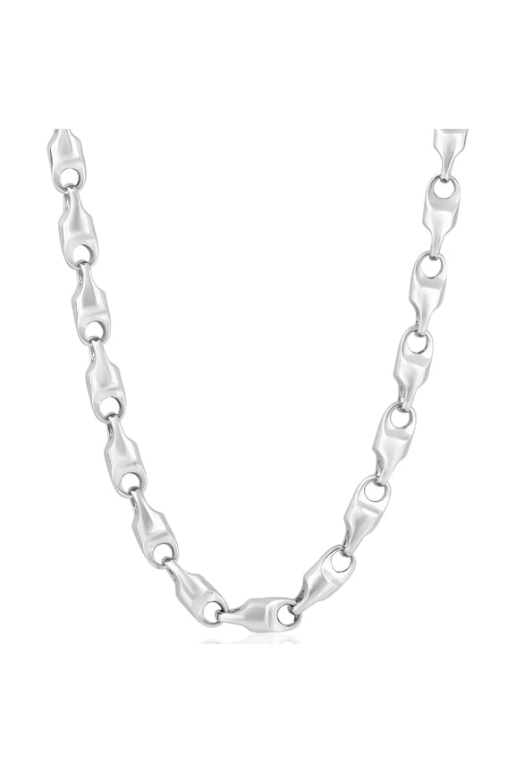 Pompeii Men's Heavy Link 14k Gold (163gram) or Platinum (306gram) 8mm Link Chain Necklace