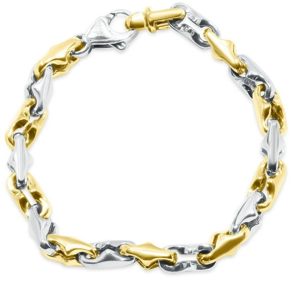 Pompeii Men's Link 14K Gold (40gram) or Platinum (65gram) 6.5mm Bracelet 8" (,)