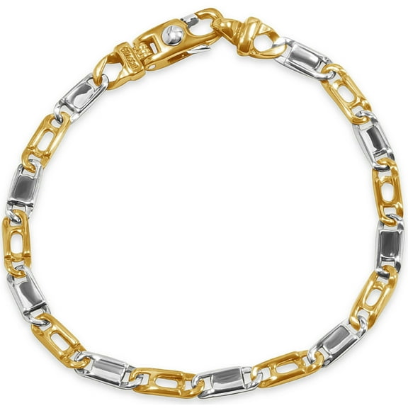 Pompeii Men's Link 14k Gold (14gram) or Platinum (23gram) 5mm Bracelet 8.5" (,)